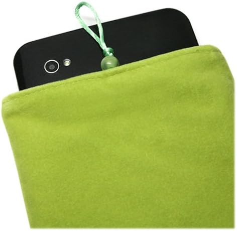 Кутија за боксерски бран компатибилен со Lilliput A7S - кадифена торбичка, ракав за меки велур ткаенина со влечење за Lilliput A7S - Olive Green