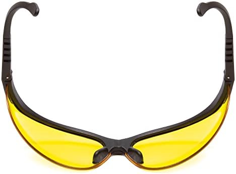 Calabria ANSI Z87+S жолти безбедносни очила за работа | Затемнети безбедносни очила против магла против гребење | УВ -безбедни очила мажи