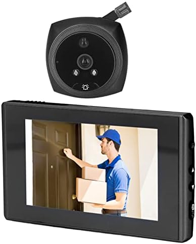 Gowenic Smart Video Video Door Bell, 4,3 инчен HD екран на екранот Визуелна камера на вратата на вратата на вратата, автоматско снимање