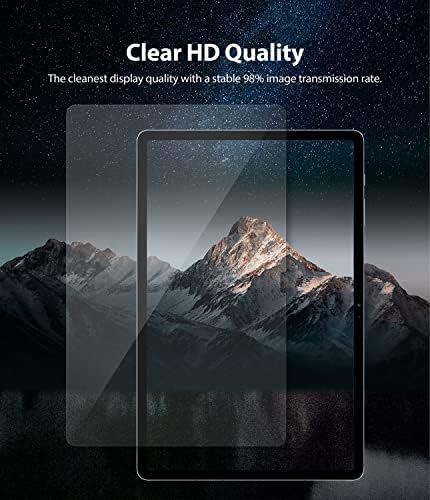 Ringke Невидливо дефанзивец стакло дизајнирано за Galaxy Tab S8 Plus / S7 Plus Заштитник на екранот Крајно јасен штит, квалитет
