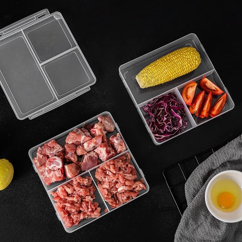 Кутија ЗА Свежо Чување ДУБАО Транспарентен Пластичен Квадратен Фрижидер Специјално Складирање Со Запечатена Храна Во Фрижидер