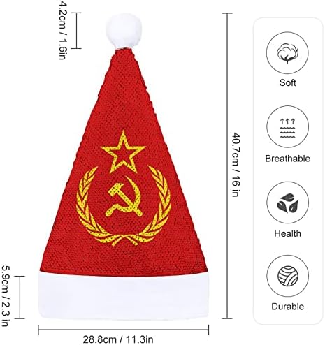 Знаме На Комунизмот На Ссср Смешна Божиќна Капа Светка Дедо Мраз Капи За Мажи Жени Божиќни Празнични Украси За Забави