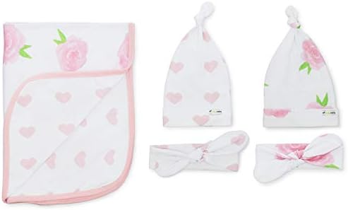 Зиги бебе божрка и срце 5 парчиња ќебе, капа и лента за глава розова бела боја