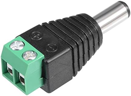 uxcell 20pcs 5.5x2.1mm машки DC приклучок за приклучок за приклучок за приклучок за приклучок за LED лента CCTV кабел за кабел.