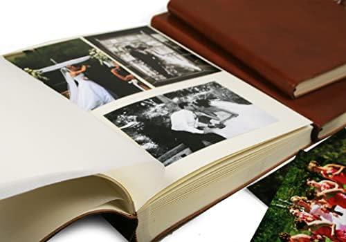 Leatherkind персонализиран рустико кожен фото албум Бургундија, голем - рачно изработен во Италија