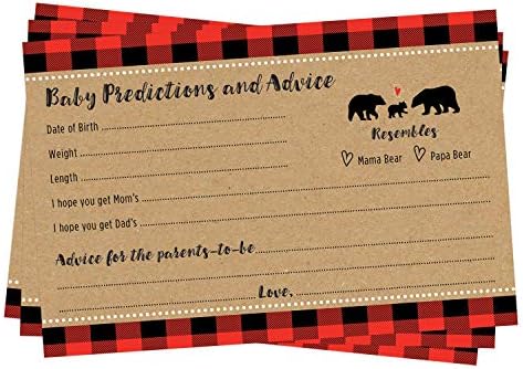 LumberJack Woodland Buffalo Plaid Baby предвидувања и картички за совети - 24 брои