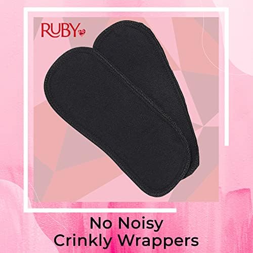 Ruby Love 4 пакет со двострана менструална подлома за еднострана употреба на жени-санитарни влошки за крпа за максимална апсорпција-без