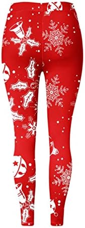 Iius грда Божиќна хеланки со високи половини жени плус големина хеланки ирваси задникот за кревање на атлетска салата фитнес јога панталони