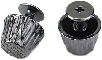 Пиштол Пуфгуј Црн врежан нокти на ноктите на дното завртки за кофи за кофи за нокти, ставено копче за копче за капа за чанти за чанти