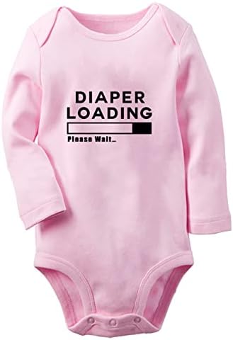Вчитување на пелена Ве молиме почекајте смешни ромпери новородени бебиња за бебиња за новороденчиња облека облеки со долги ракави облека