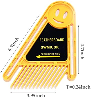 Swmiusk True-Flex Featherboard Saftly Table Saw Push Block, пакет од 2 табела за оградување за дрво за обработка на дрво