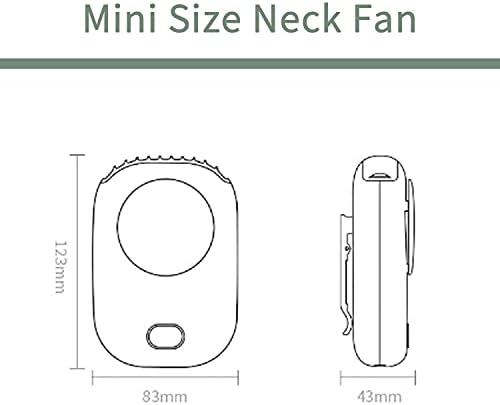 Papawofa Protable Mini Fan без раце без раце USB, преносен вентилатор со напојување со батерии, кој може да се носи со тивок мрзлив