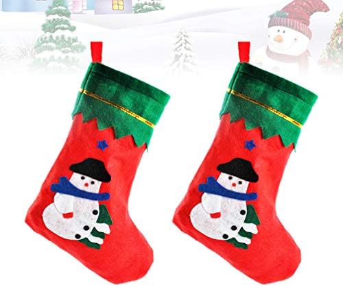 Претизум 2 парчиња Божиќни чорапи Божиќни камиони виси чорапи Снежен човек Дедо Мраз