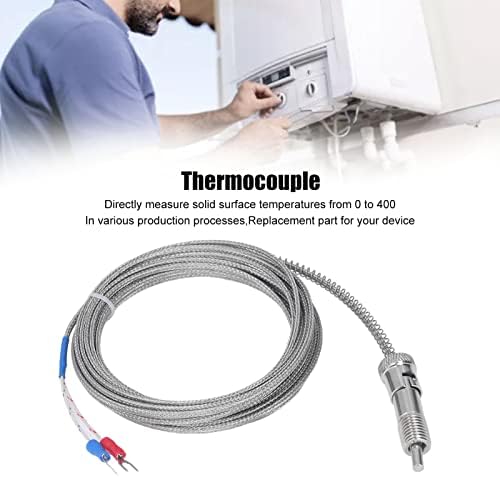 FtVogue M12 K Type Thermocoupe Compression Compression Spring Sentor Sensor Sensor Sensor 5m сонда за трансдуцер на температура за мерење на температурата 0‑400 ℃, други електронски компоненти