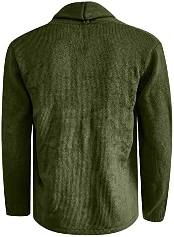 Dudubaby cardigan џемпери за мажите случајни шал -копче со долг ракав нагоре плетени џемпери