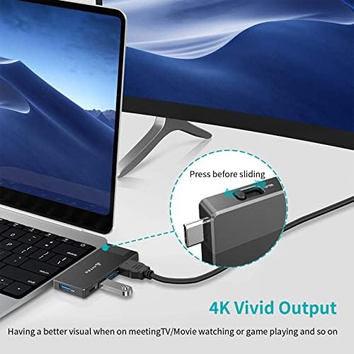 Aitek Triple Display MacBook Pro Air M1 M2 Desktop Dock и Mini HDMI центар што може да се повлече