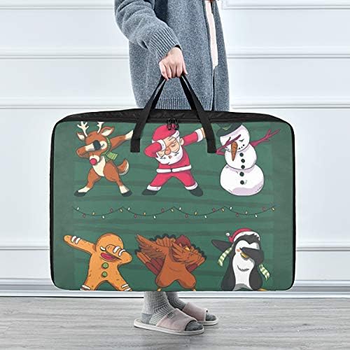 Подлога Торба За Складирање Со Голем Капацитет - Божиќна Јорган Облека Организатор Декорација Спална Соба Патент Подвижна Торба