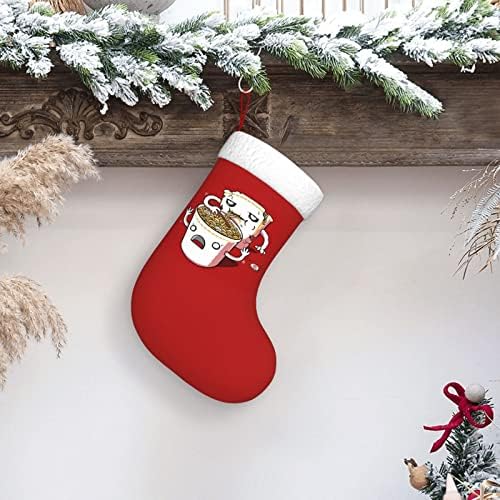 Waymay Zombie Ramen Божиќно порибување 18 инчи Божиќ што виси чорап класичен празник за украсување чорапи