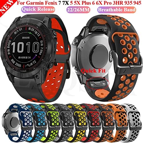 Smart Smart Watch Band Silicone Silicone Repletions за замена за Garmin Fenix ​​7 7x 6 6x Pro 5 5x Plus 3 3 HR 935 Band Band 22 26mm