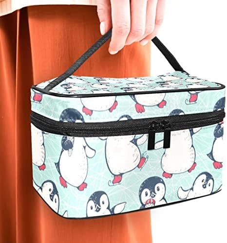 Симпатична Козметичка Торба За Пингвини Пренослива Торба За Шминка За Патување Организатор Тоалетна Торба За Жени и Девојки