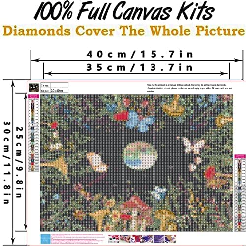 Yonmlenm Месечината дијамантски комплети за сликање за почетници за возрасни, DIY 5D Moon Diamond Art Kits, Gem Art за возрасни Домашен wallид
