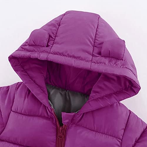 Детско деца бебешки момчиња девојки зимска топла јакна за надворешна облека од надворешна облека мечки уши палта со качулка со подножје целосна патенти