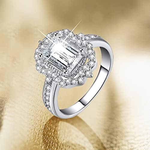 Плачејќи лице прстен мода женска цирконија, блукан дијамантски ангажман венчален прстен за мажи и женски подароци