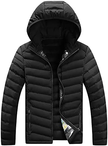 ФСАХЈКЕЕ Менс машка патент јакни, есен и зимско руно облеки со долга јакна со качулка со цврста боја на тренингот со цврста боја