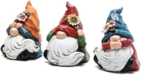 Hodao пролет и лето гноми статуи декор gnomes статуи не гледаат зло, не зборуваат зло, не слушаат злобни украси на маса рачно изработени