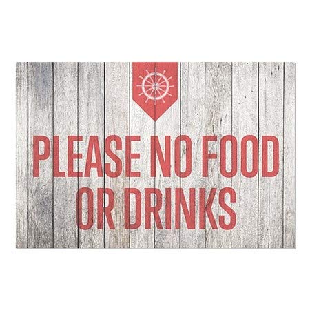 CGSignLab | Ве молиме, без храна или пијалоци -Наутичко дрво Чисто прозорец за лепење | 30 x20