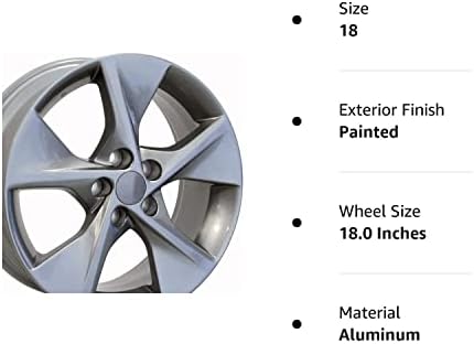 ОЕ Wheels LLC 18 инчен раб се вклопува во Toyota Camry Wheel TY12 18X7,5 Gunmetal Wheel Hollander 69605