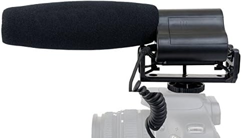 Дигитален микрофон со пушка од NC со ветробран и мртва мачка маф за канон EOS Rebel SL3