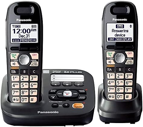 Panasonic Dect 6.0 плус безжичен засилен телефон со дигитален систем за одговарање што може да се прошири на 6 слушалки што зборуваат за лична