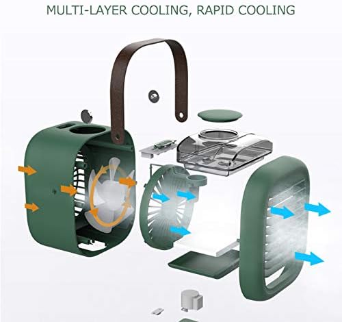 PLPLAAOO Преносен климатик за климатик испарувачки ладилник за ладење на воздухот ладилник мини климатик тивка 190ml навлажнувачки ладилник