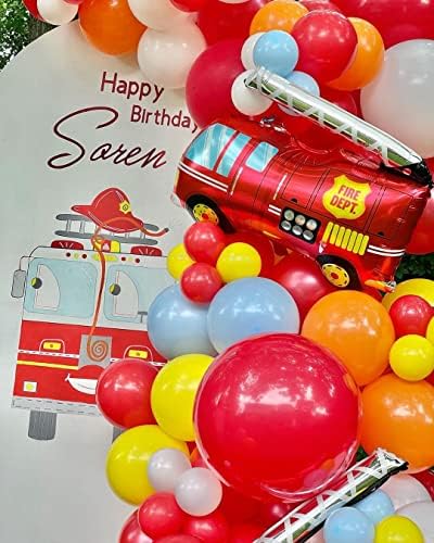 2 Парчиња Џамбо Оган Камион Фолија Милар Балон Хелиум Големи Украси За Роденденски Забави Снабдува Црвено