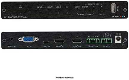 КРАМЕР VP-426C 18G 4K HDR HDMI ProScale Дигитален Скалер со HDMI/USB-C И VGA Влезови