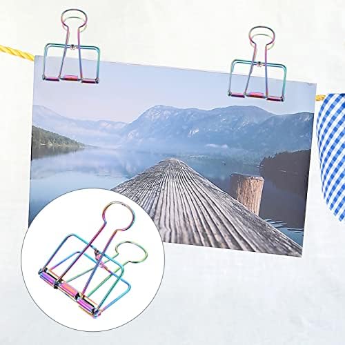 Нубестија Декоративни папки на датотеки 24 парчиња - клипови за врзивни врски со жица за хартија за хартија за хартија за врзувачки