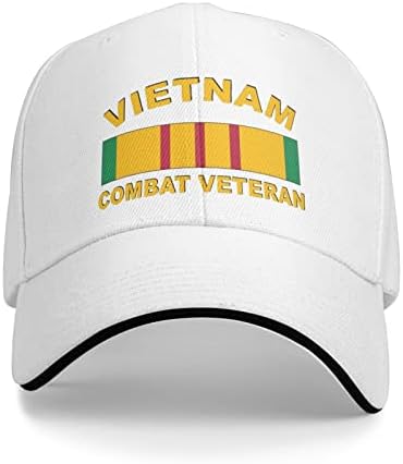 Американска армија Виетнамска борбена ветерана лента, прилагодлива каубојска бејзбол капа капи мажи жени гроздобер унисекс сезони