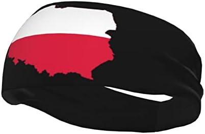 јурут Знаме Мапа На Полска Лента За Глава За Мажи Жени Спортски Ленти За Пот Ленти За Фитнес Вежбање Влага Фитил Трчање Јога