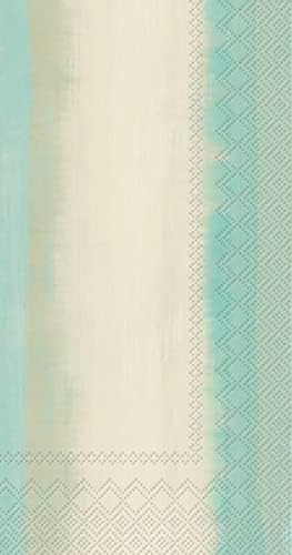 Избледена лента во сино зелена и маслинка крпи за гости 32 брои - Декоративни салфетки за хартија за бифе кујна или крпи за рака на прсти