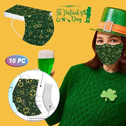 Денот на Денот на Денот на Патрик, за еднократна употреба на фактори за возрасни, жени зелени шами, шема на ирскиот ден на Свети Пети со дизајни
