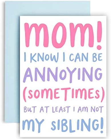Huxters Смешна картичка за Денот на мајката - смешна мама роденденска картичка смешна - a5 среќен роденден мама картичка со