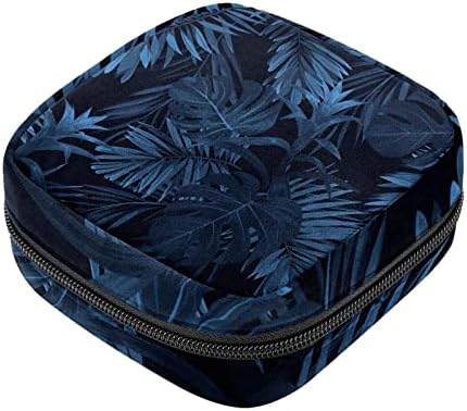 Тропски сини лисја торба за растителни периоди, санитарна торба за складирање на салфетки, торби за преносни периоди за тинејџерски