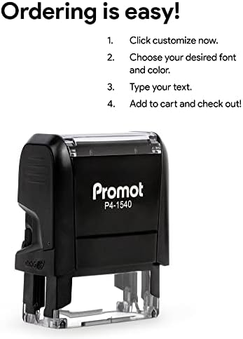 Промом самостојно мастило 1 линија за печатење - Персонализиран печат за име за канцеларија, наставник, адреса и деловна етикета - Изберете