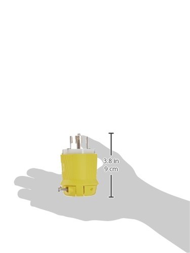 Hubbell HBL28CM11 3 фаза Wye Twistlock Plug, 120/208V, 30 засилувачи, жолти