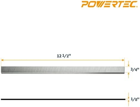 Powertec 128081 12-1/2-инчен HSS Planer ножеви за Jet 708522, JWP-12-4P, сет од 2