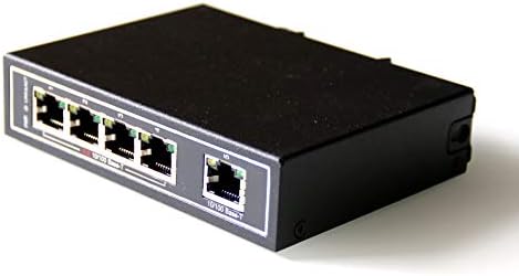 WiWAV WDH-5ET-POE 10/100MBPS Непоправени 5-порта за индустриски етернет прекинувачи со DIN Rail/Mountид