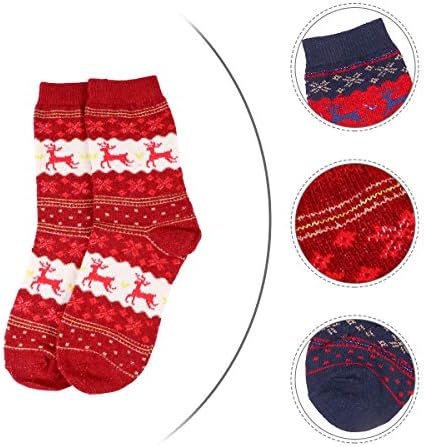 Абаодам 2 парови Божиќни чорапи со средно теле -теле -чорапи на отворено - чорапи за жени -