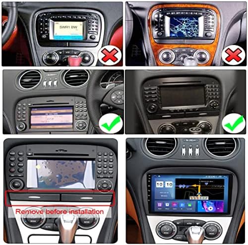 Fbkphss Андроид 11 Автомобил Забава Мултимедијални Радио За Mercedes-Benz SL R230 со 9 Инчен Екран Поддршка GPS Навигација Без Раце