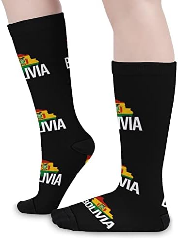 Боливија Мапа И Знаме Боја Појавување На Високи Чорапи Модни Спортови Топли Чорапи За Мажи Жени